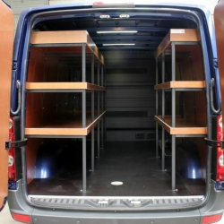 VW Crafter open stelling inrichting
